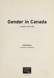 Cover of Gender in Canada by Adie Nelson