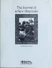 Front cover of The journal of a new American by Marsha De Jong
