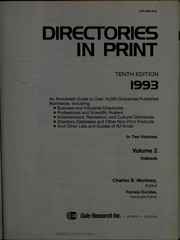 Cover of Directories in Print by Charles B. Montney