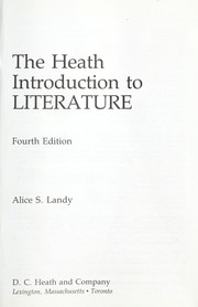 Cover of The Heath introduction to literature by Alice S. Landy