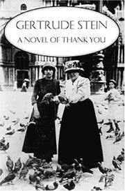 Front cover of A novel of thank you by Gertrude Stein