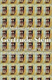 Front cover of The making of Americans by Gertrude Stein