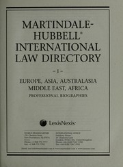 Cover of Martindale-Hubbell International Law Directory -- Europe, Asia, Australasia, Middle East, Africa / Professional Biographies by Martindale-Hubbell (Firm)