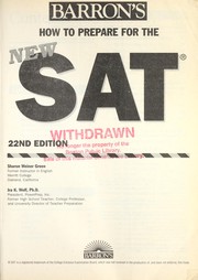 Front cover of Barron's how to prepare for the new SAT by Green, Sharon