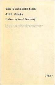 Cover of The questionnaire by Jiří Gruša