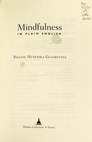 Front cover of Mindfulness in plain English by Henepola Gunaratana Bhante