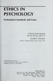 Cover of Ethics in psychology by Patricia Keith-Spiegel