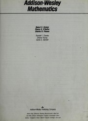 Cover of Addison-Wesley mathematics by Robert E. Eicholz