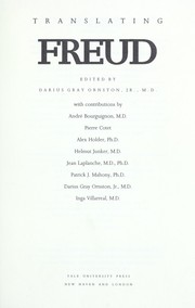 Cover of Translating Freud by Andre Bourguignon