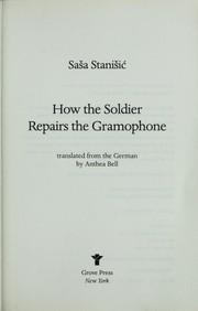 Front cover of Wie der Soldat das Grammofon repariert by Saša Stanišić