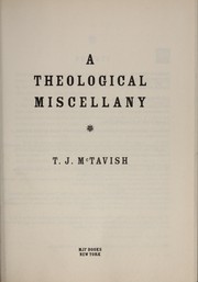 Cover of A theological miscellany by T. J. McTavish