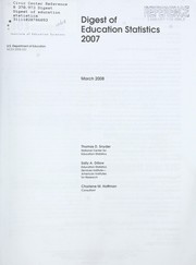 Cover of Digest Of Education Statistics 2007 by Thomas D. Snyder