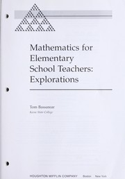 Front cover of Mathematics for elementary school teachers by Tom Bassarear