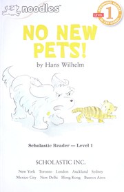 Front cover of No New Pets! by Hans Wilhelm
