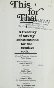 Cover of This for that by Meryl Nelson
