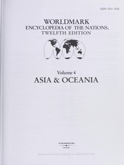 Front cover of Worldmark encyclopedia of the nations by Timothy L. Gall