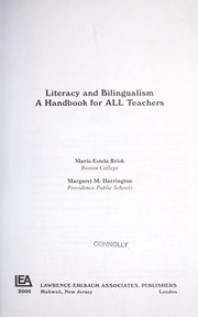 Front cover of Literacy and bilingualism by Maria Brisk