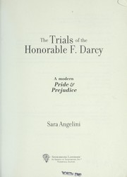Front cover of The trials of the Honorable F. Darcy by Sara Angelini