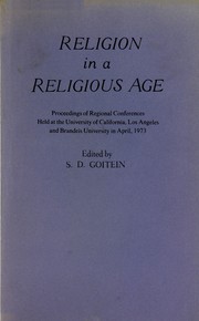 Front cover of Religion in a religious age by S. D. Goitein