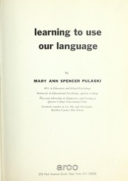 Front cover of Learning to use our language by Mary Ann Spencer Pulaski