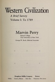 Cover of Western civilization by M. Perry
