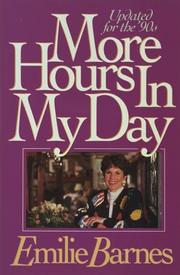 Front cover of More hours in my day by Emilie Barnes