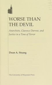 Cover of Worse than the devil by Dean A. Strang