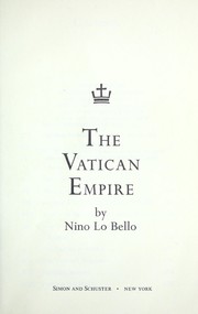 Cover of The Vatican empire by Nino Lo Bello