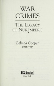 Cover of War crimes by Belinda Cooper