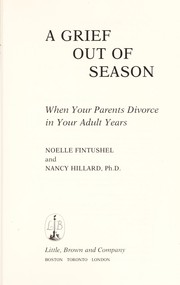 Front cover of A grief out of season by Noelle Oxenhandler