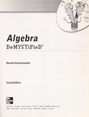 Cover of Algebra demystified by Rhonda Huettenmueller