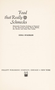 Cover of Food that really schmecks by Edna Staebler