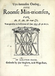 Front cover of Uyt-heemsen oorlog, ofte, Roomse min-triomfen by Merwede, Matthijs van de Heer van Clootwijck