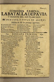 Cover of La batalla de Pavia, y prission del Rey Francisco by Cristóbal de Monroy y Silva