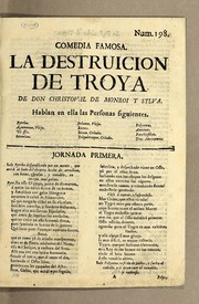 Front cover of El destruicion de Troya by Cristóbal de Monroy y Silva