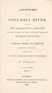 Front cover of Adventures on the Columbia River by Ross Cox