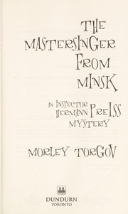 Front cover of The mastersinger from Minsk by Morley Torgov
