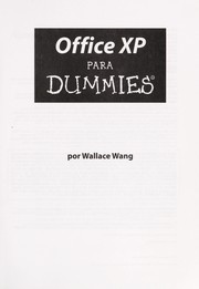 Cover of Office XP for dummies by Wallace Wang