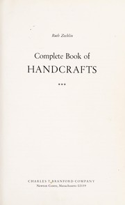 Front cover of The complete book of handcrafts by Ruth Zechlin