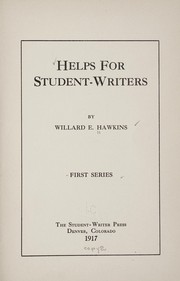 Cover of Helps for student-writers by Willard E. Hawkins