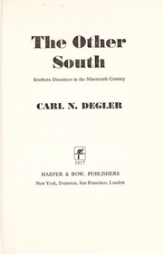 Front cover of The other South: Southern dissenters in the nineteenth century by Carl N. Degler