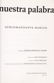 Cover of Nuestra arma es nuestra palabra by Subcomandante Marcos