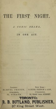 Cover of The first night by J. M. Maddox