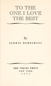 Front cover of To the one I love best by Ludwig Bemelmans
