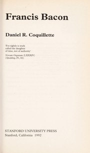 Cover of Francis Bacon by Daniel R. Coquillette
