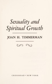 Cover of Sexuality and spiritual growth by Joan H. Timmerman
