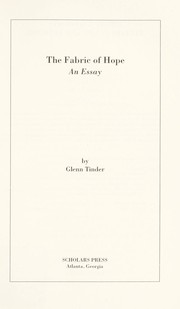 Front cover of The fabric of hope by Glenn E. Tinder
