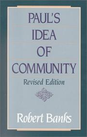 Cover of Paul's idea of community by Robert J. Banks