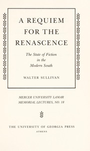 Front cover of A requiem for the renascence by Walter Sullivan