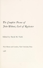 Cover of Poems by John Wilmot, Earl of Rochester